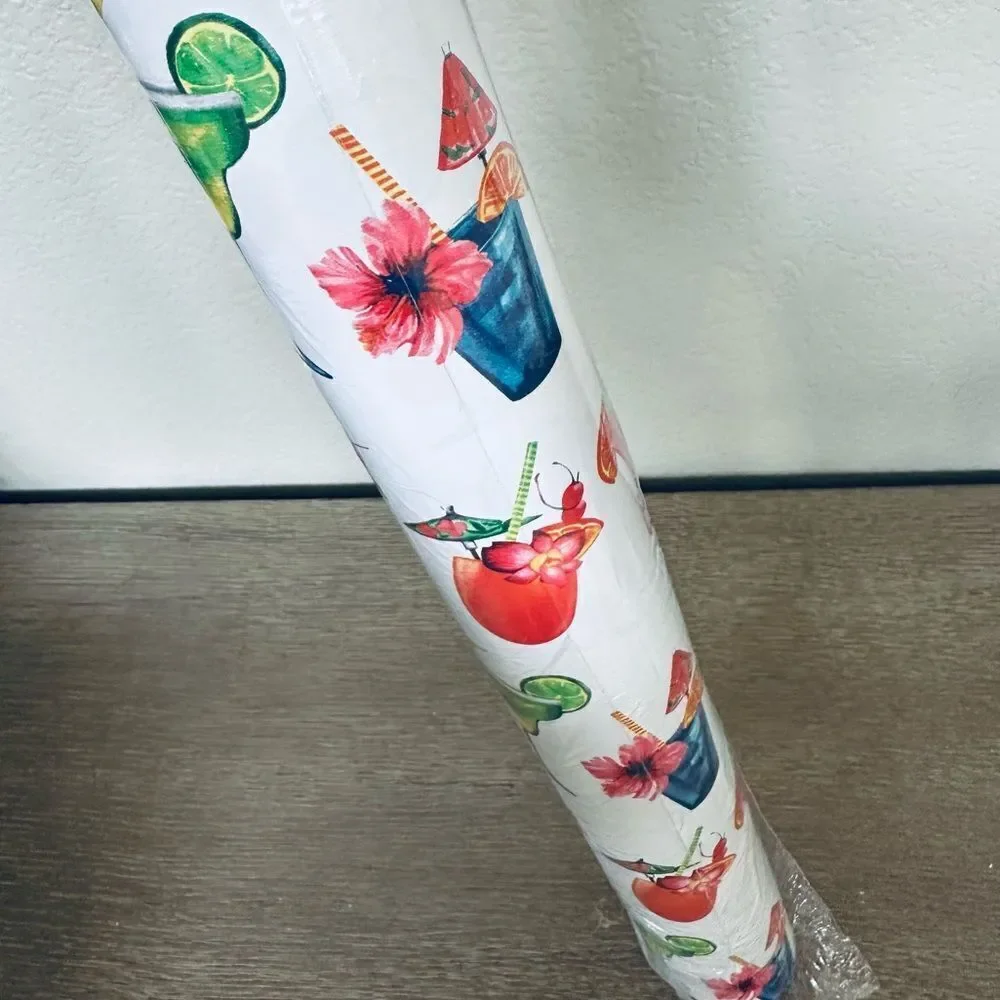 Tommy Bahama Tropical Cocktail Drinks Gift Wrap Wrapping Paper Roll
